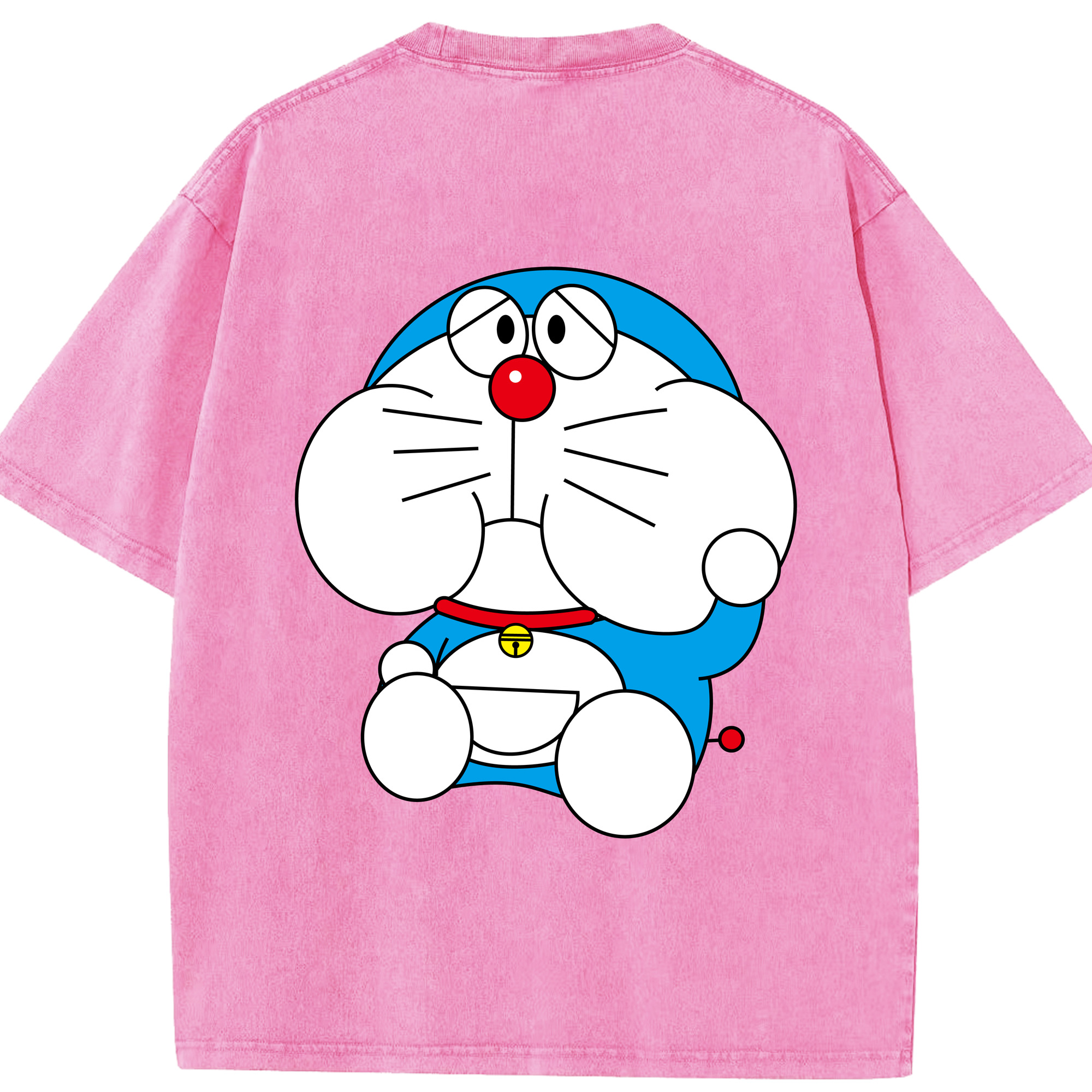 （画像用） ドラえもん Doraemon 綿100% ヴィンテージ風 半袖Tシャツ（背面プリント）